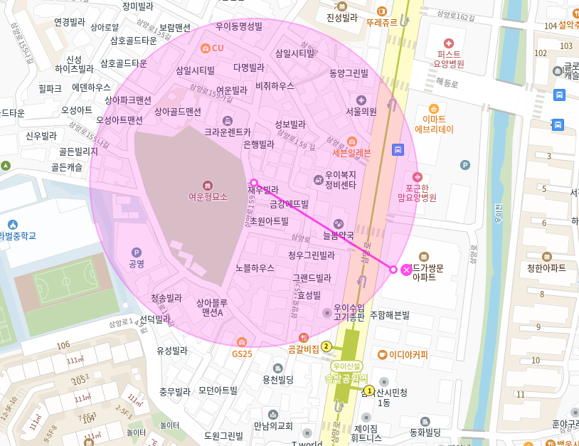 솔밭공원역 월주차_2번 출구 방향 24시간 이용가능한 월주차장 소개