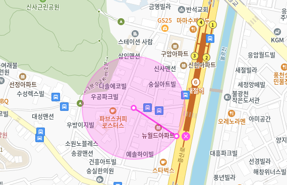 새절역 월주차_3번 출구 방향에 위치한 24시간 월주차장