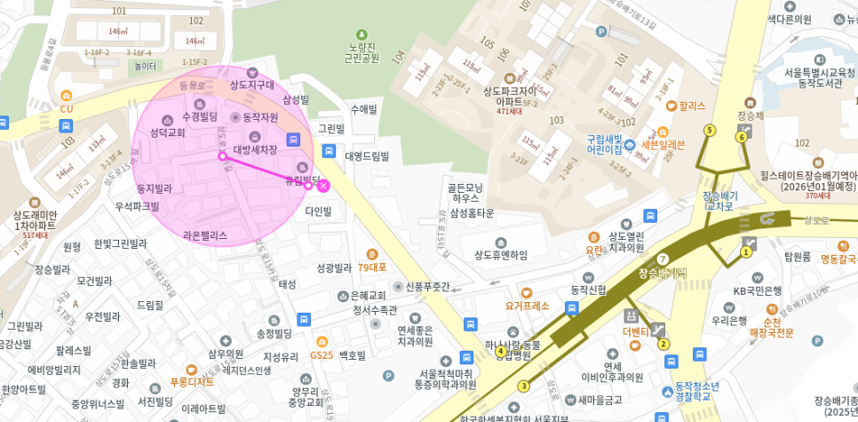 동작구 월주차_장승배기역에 가까운 24시간 월주차장 안내