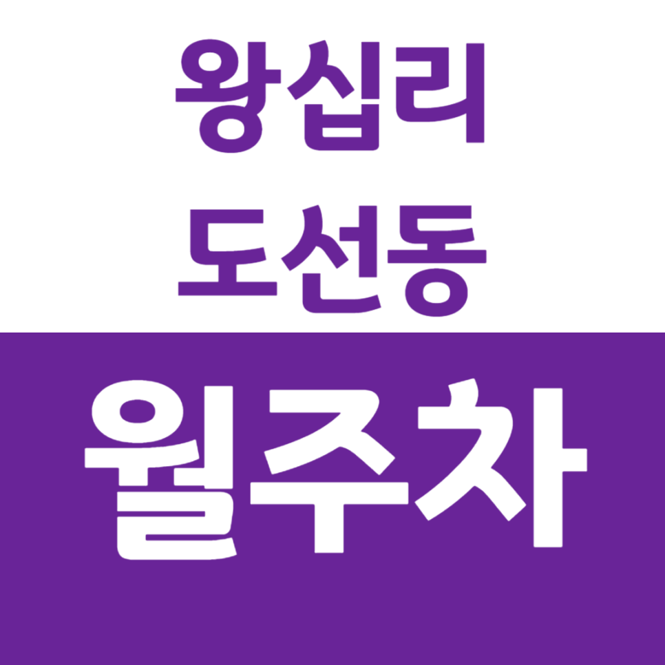 왕십리도선동 월주차 상왕십리역 6번 출구 인근 주차장 추천입니다. 대표 이미지
