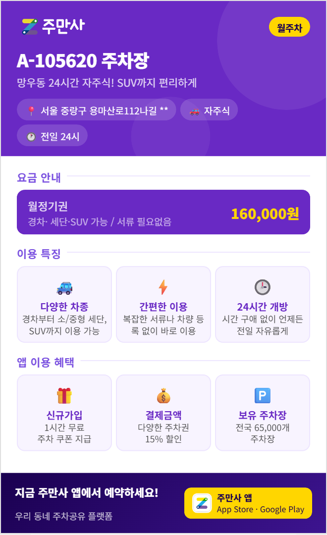 중랑구 시설관리공단 거주자 주차 배정 탈락자 주목! 대기 시간 ZERO 안심 지정석 공유
