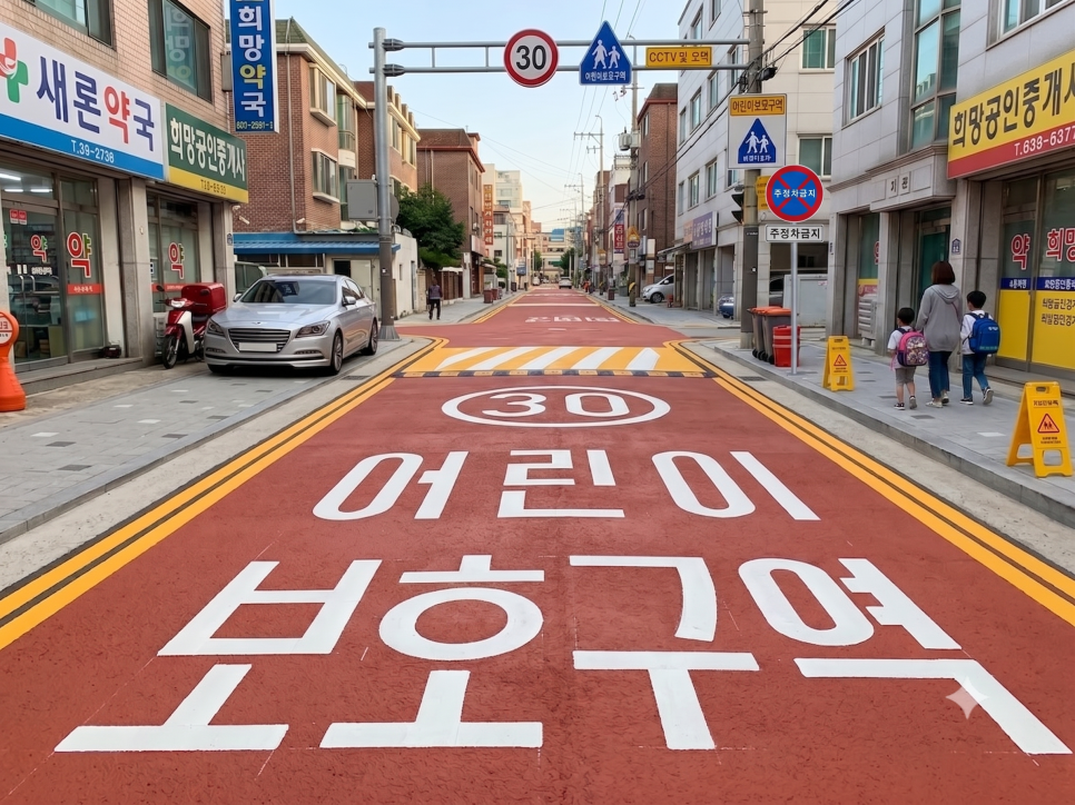 어린이보호구역, 정확히 알고 계시나요? 속도, 주정차 등 안전수칙 총정리 대표 이미지
