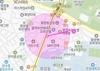어린이대공원역 월주차_2분 내외 도착 가능