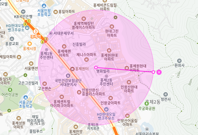 홍제역 월주차_2번출구 인근 단일 주차장