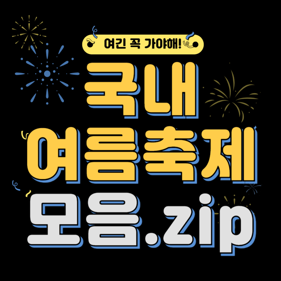 여름에 가야하는 국내 축제 모음.zip 대표 이미지