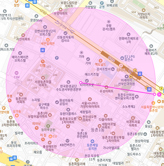 증미역 월주차 / 증미역 도보 1분 맥세권