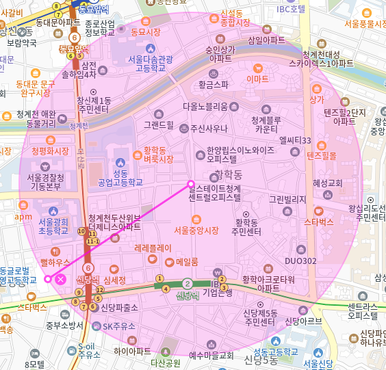 신당역 월주차 / 신당역 도보5분 서울중앙시장 인근