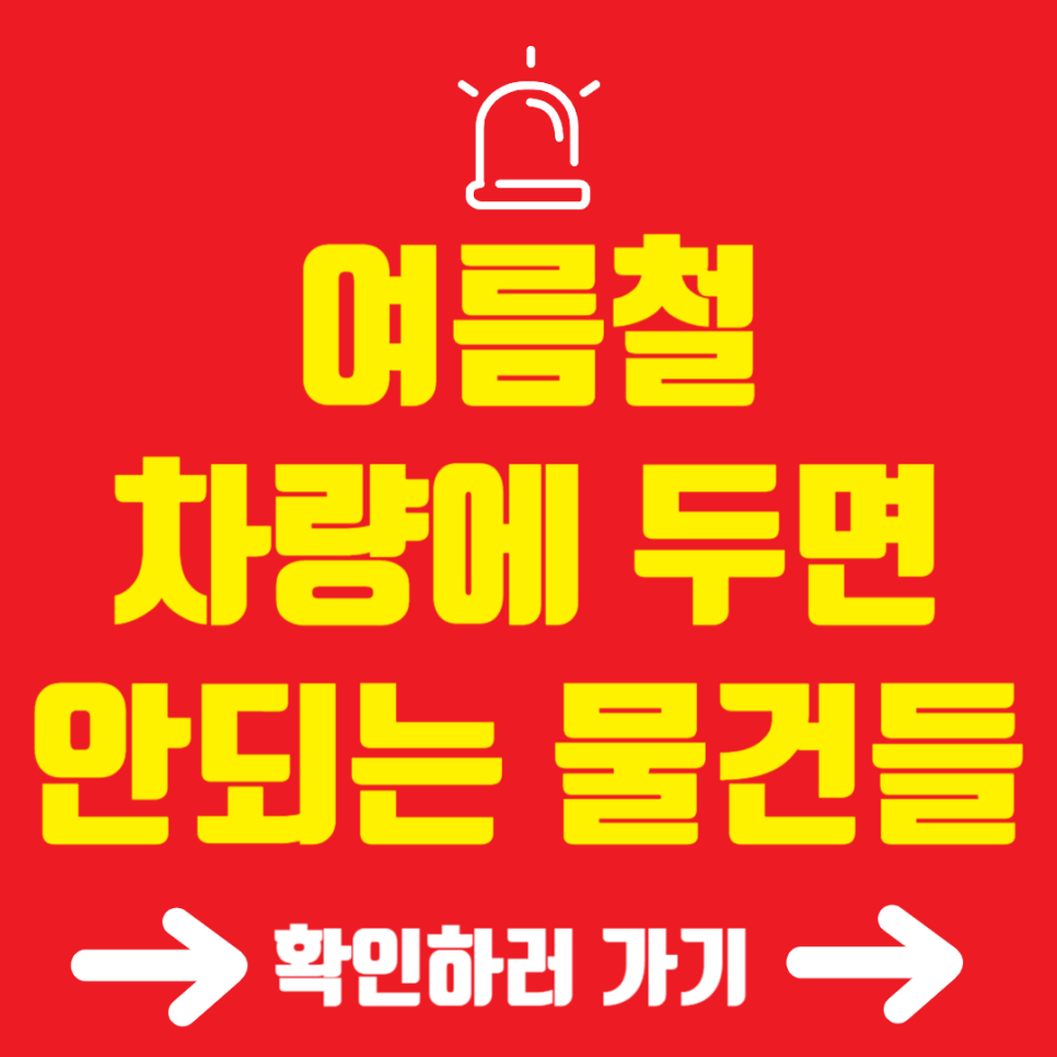 여름철 자동차 안에 두면 안되는 물건들 TOP5 대표 이미지