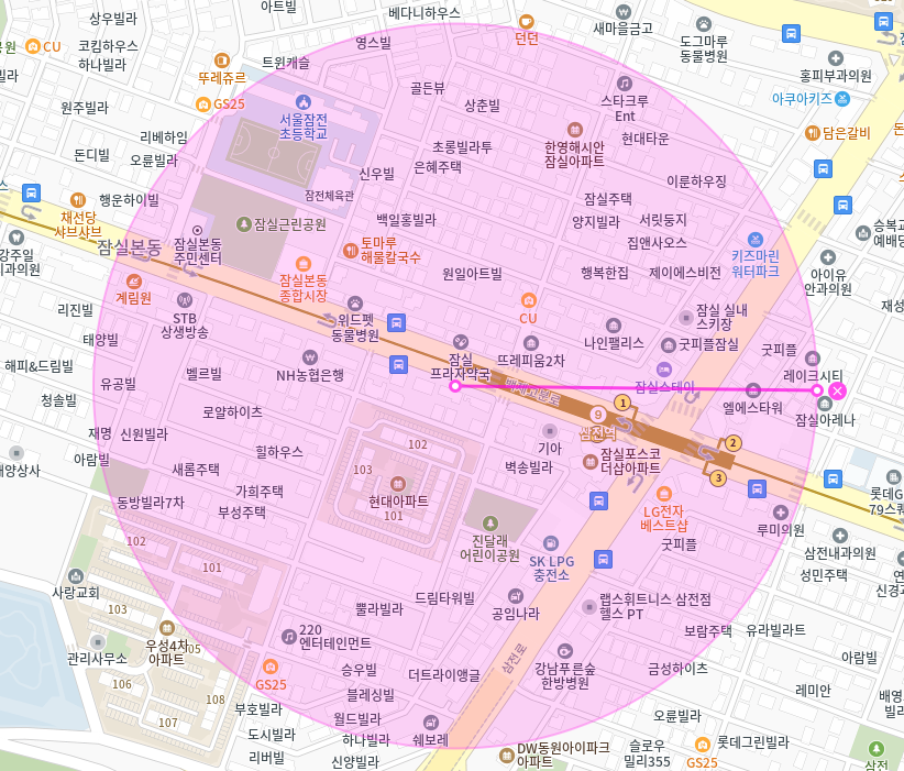 잠실동 월주차 / 삼전역 도보 1분 초역세권