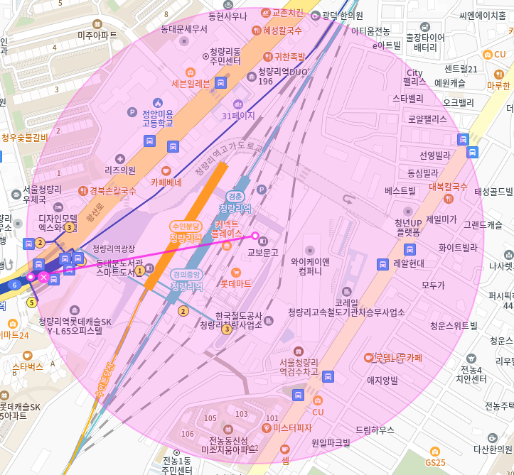 청량리 월주차 / 청량리역 도보 3분  역세권