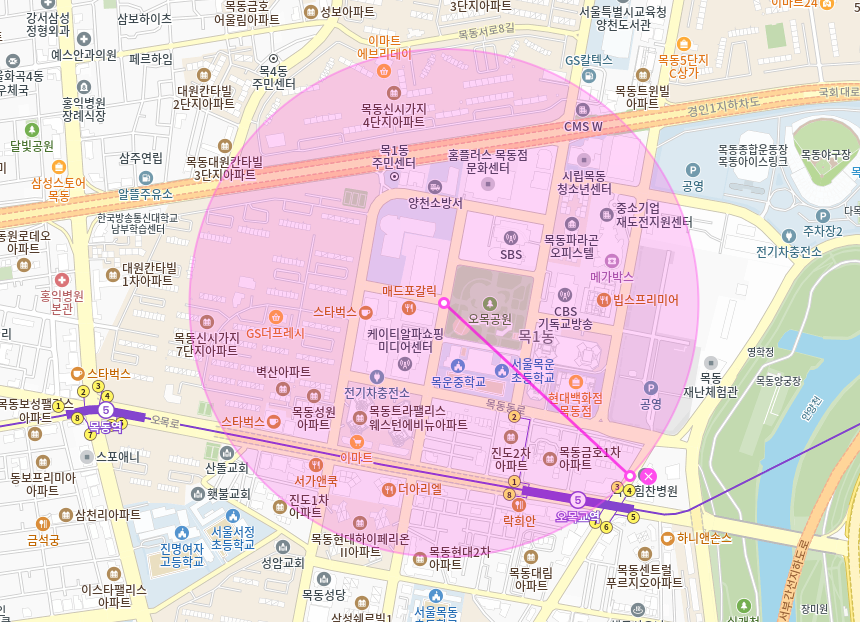 오목교역 월주차_ 오목공원/양천소방서/목1동주민센터 인근 단일주차장
