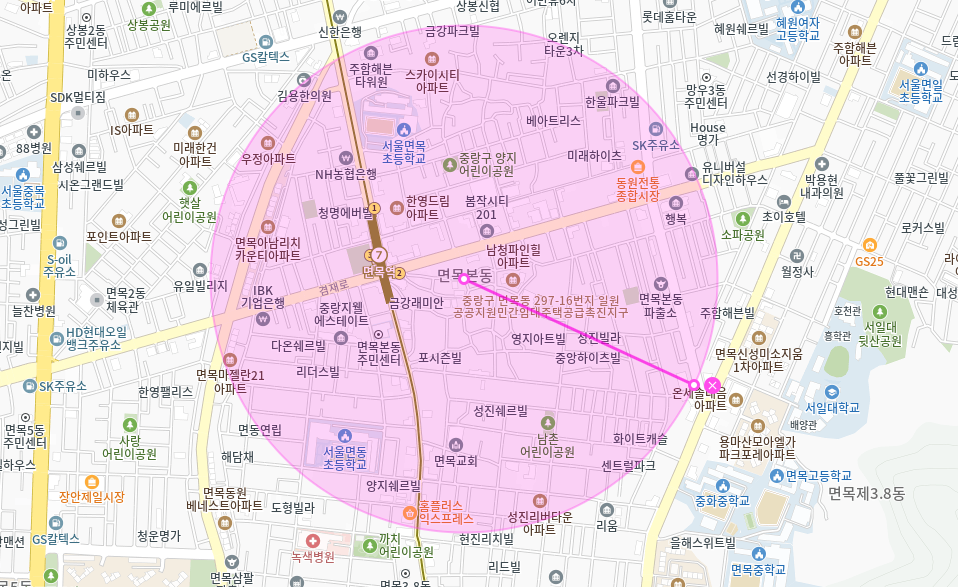 면목동 월주차_ 면목역 2번출구 인근 도보 2분거리 기계식 주차장