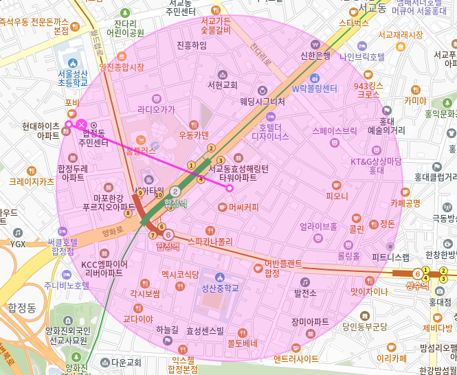 합정역 월주차_4번출구 도보 1분거리 초역세권 단일주차장