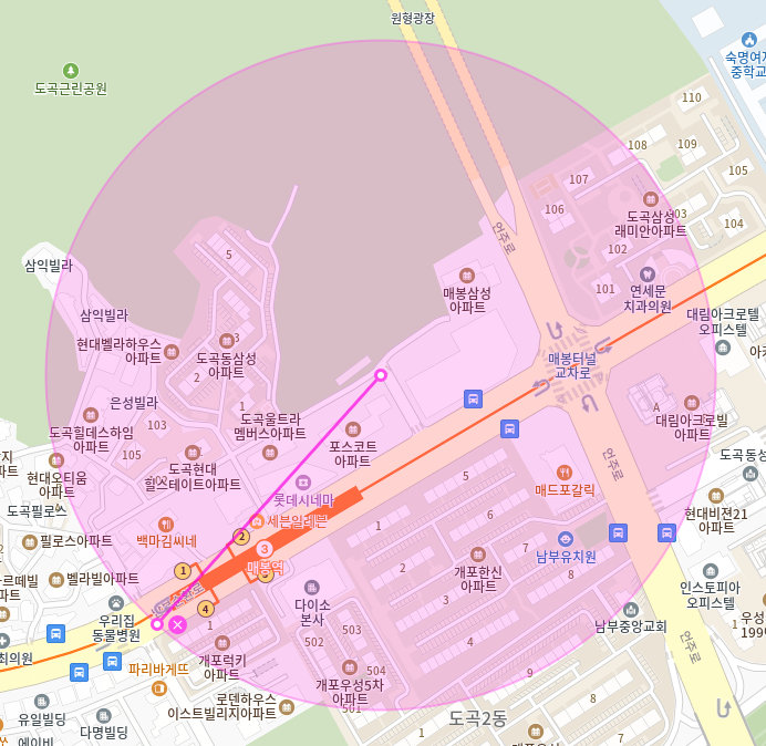 매봉역 월주차 / 매봉역 도보 3분 단일지하주차장
