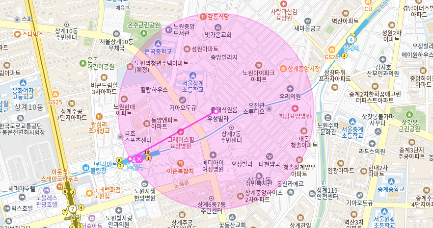 노원역 월주차 _ 도보 5분 도착/지정석/전일제/주차장