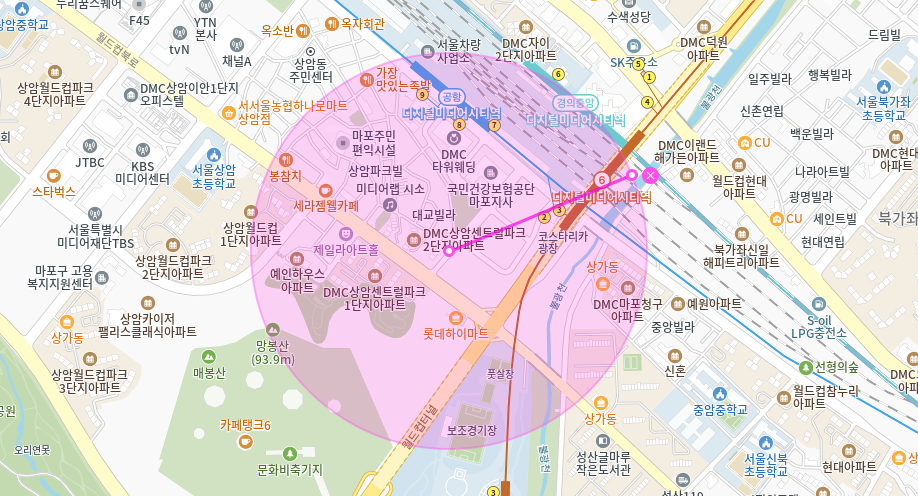 상암동 월주차 _ 디지털미디어시티역 3번 출구 인근 자주식 단일 주차장