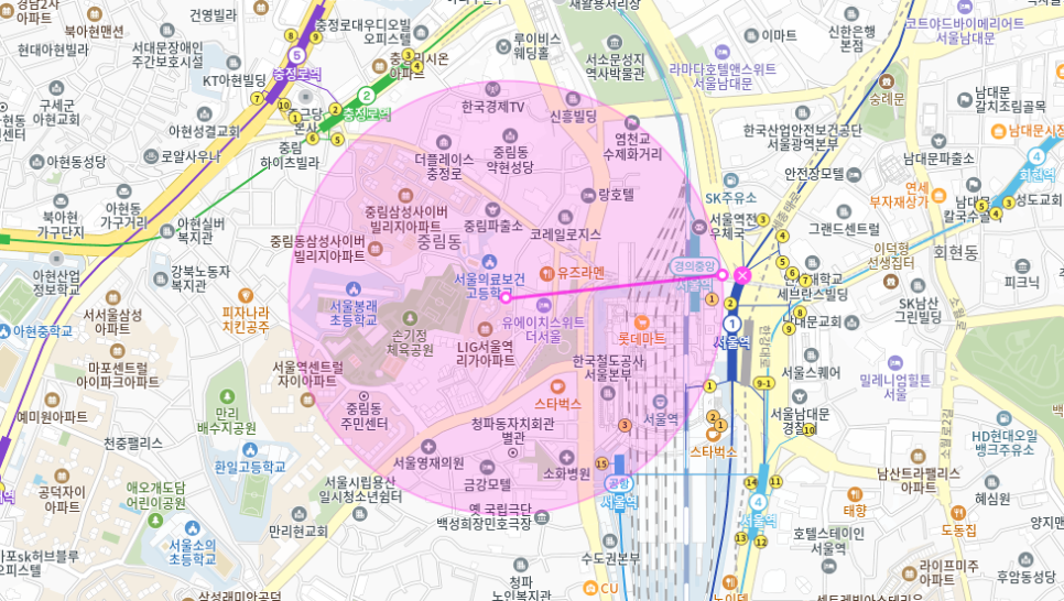 서울역 월주차 _ 서울역/충정로역 사이에 있는 평일 전용 주차장