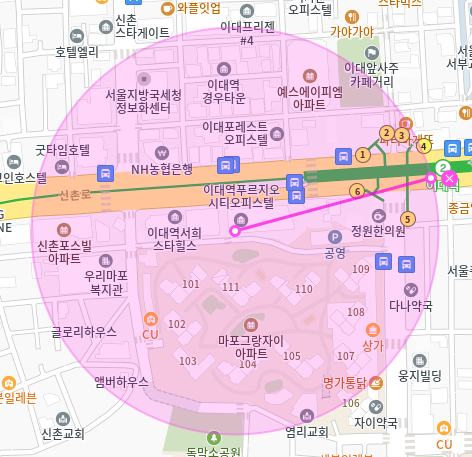 이대역 월주차 / 이대역 6번출구 바로 앞, 기계식