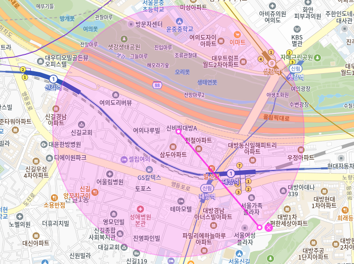 대방역 월주차_7번출구 도보 3분 전일제 단일주차장