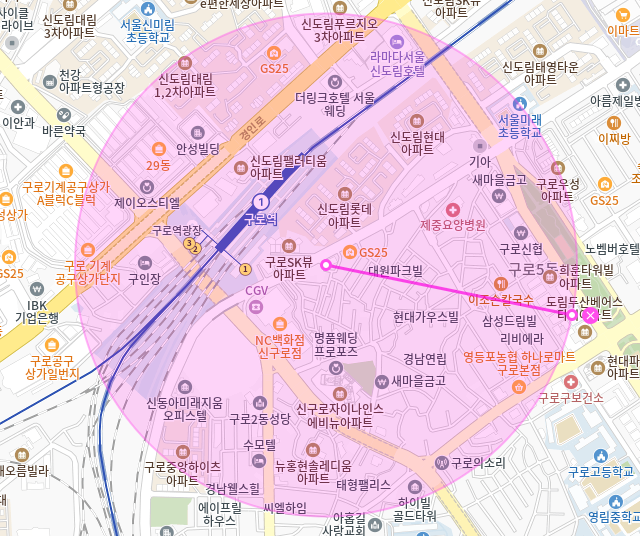 구로역 월주차_1번출구 도보 2분 전일 24시 자주식 단일주차