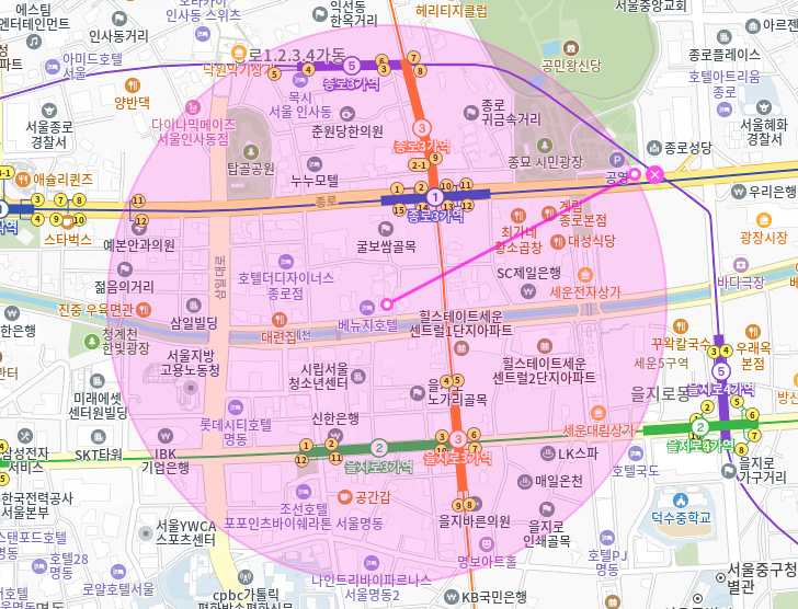 종로 3가역 월주차_15번출구 도보 2분,역세권,전일제,기계식