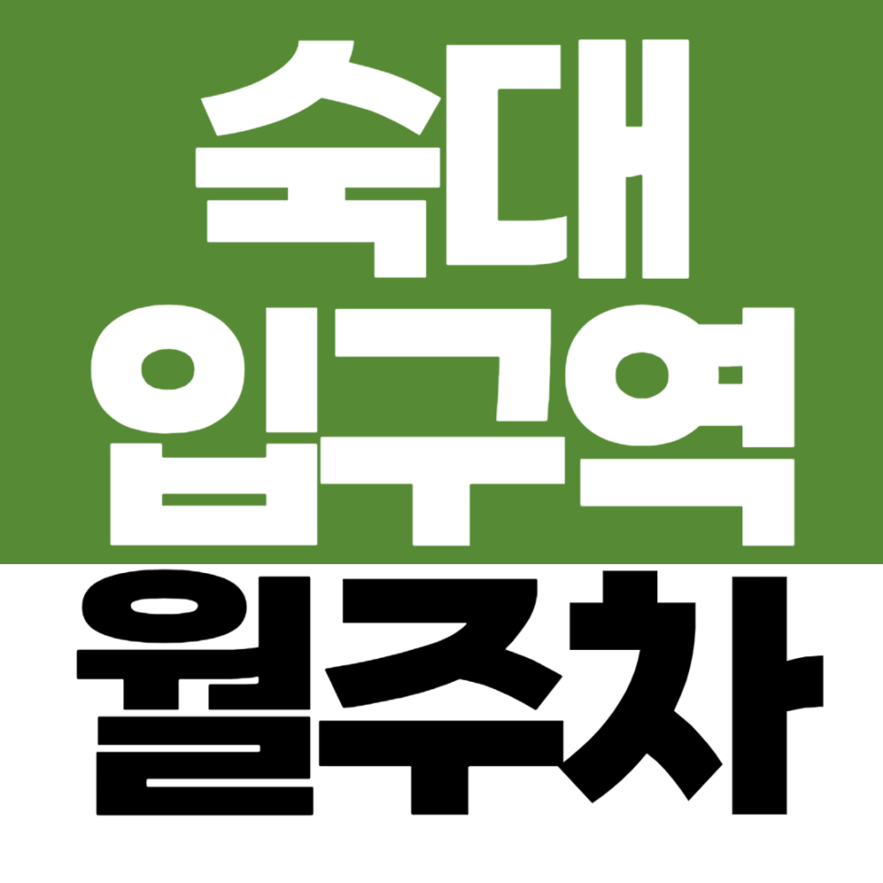 숙대입구역 월주차 1번 출구 도보권 남영동 가성비 정기주차 매물 대표 이미지