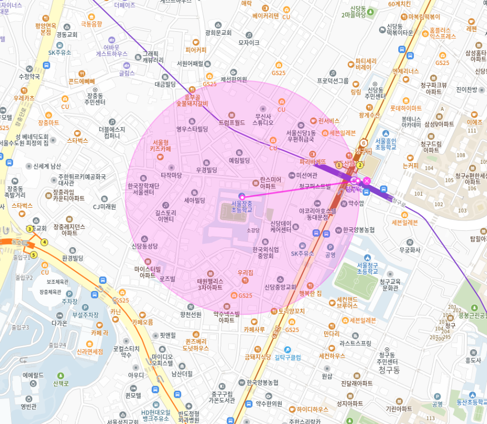 신당동 월주차 | 청구역 9분·약수역 10분, 장충초등학교 도보 5분, 자주식 지정석