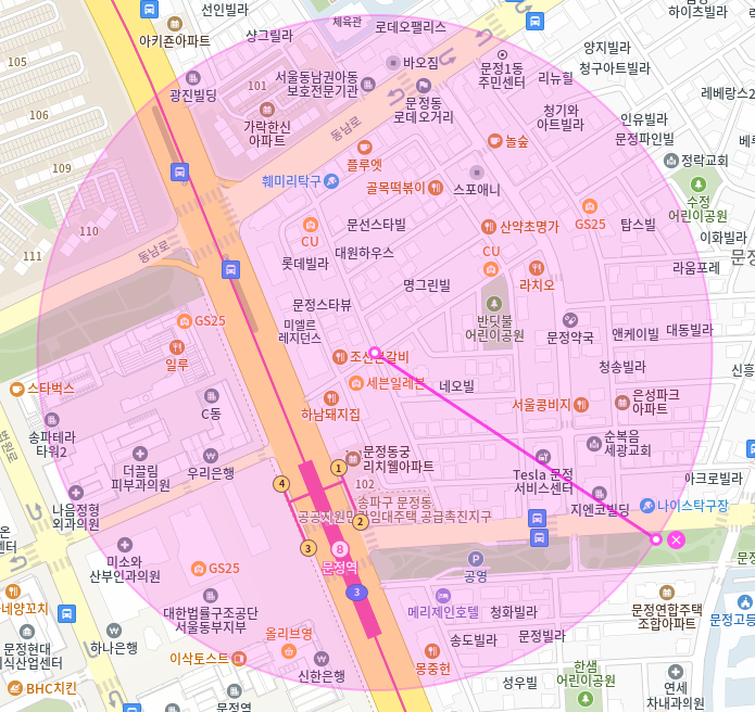 문정동 월주차 / 문전역 도보 1분 역세권