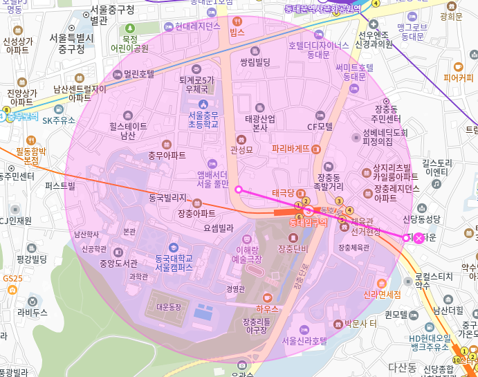 장충동 월주차_동대입구역 2번출구 도보 2분거리 월주차장