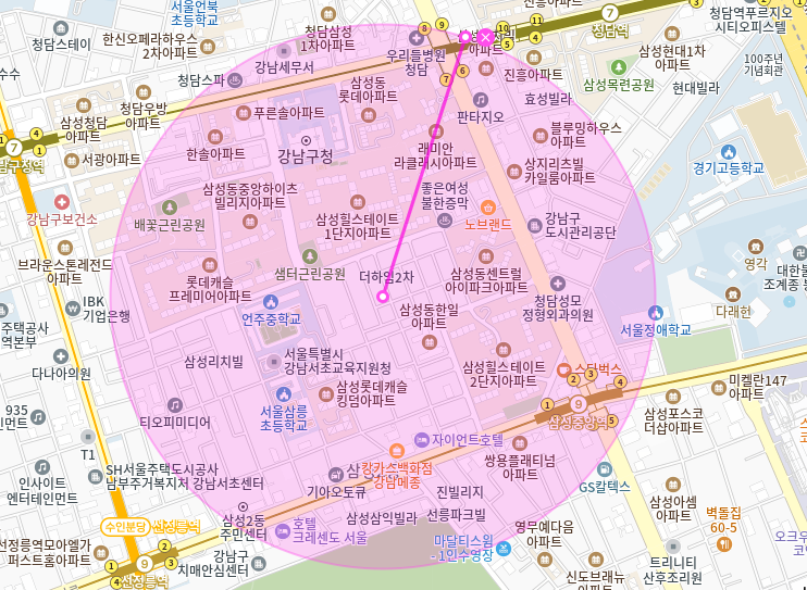 청담역 월주차_7번출구 인근 전일제 단일주차장