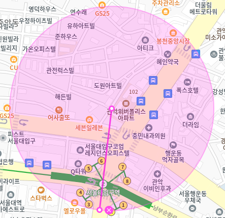 봉천동 월주차 / 서울대입구역 6번출구 도보 1분