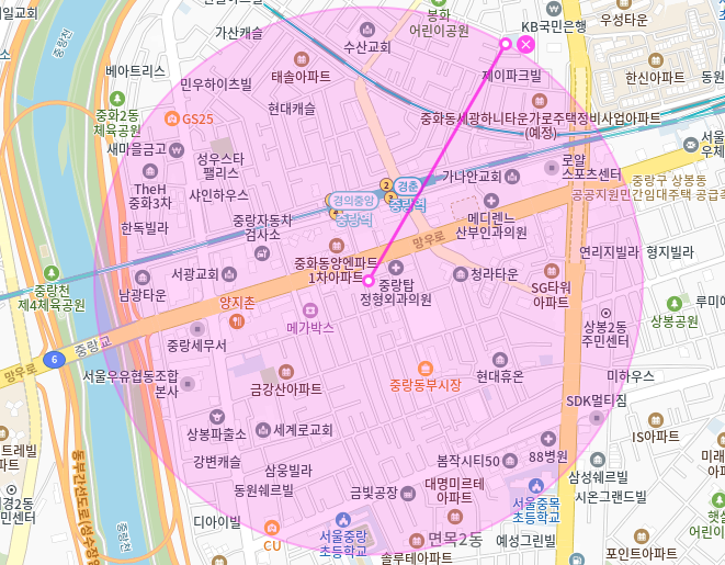 중랑역 월주차_4번출구 도보 1분거리 초역세권 전일제 단일주차장