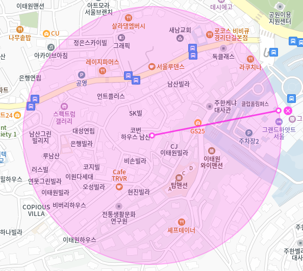 이태원동 월주차 / 그랜드 하얏트 서울 인근