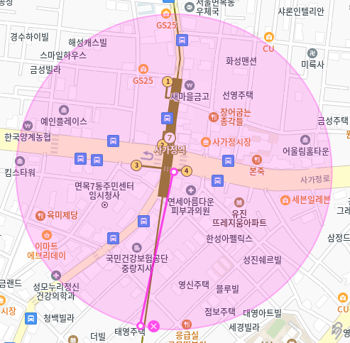 사가정 월주차 / 사가정역 3.4번출구 도보 1분 초역세권