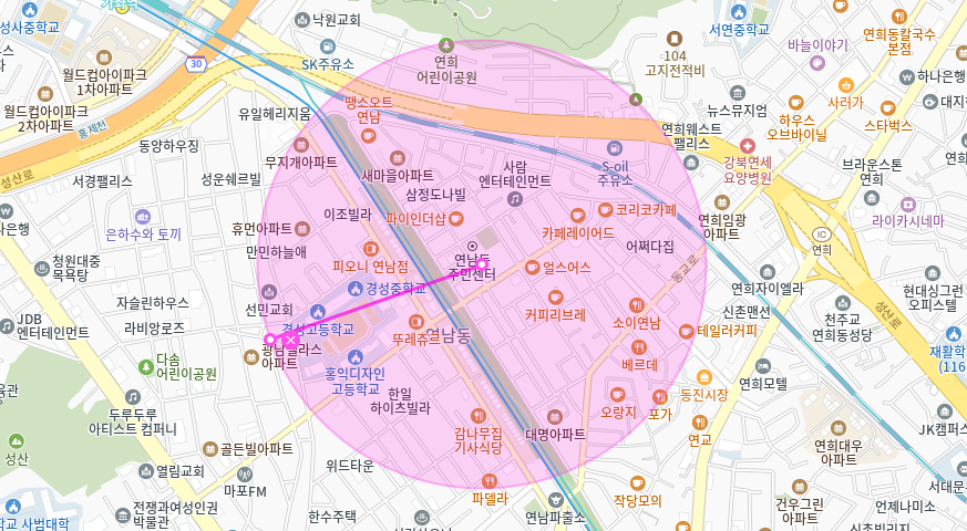 연남동 월주차 _ 연남동 주민센터 인근 지정석 단일주차장