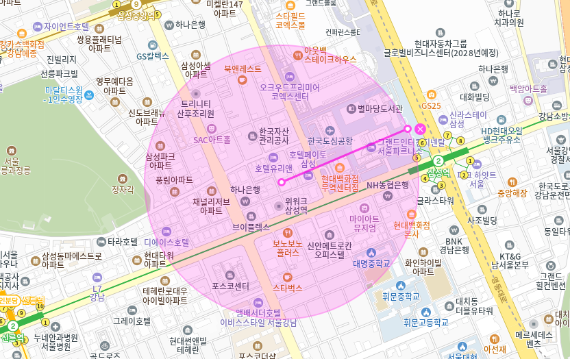 삼성역 월주차 _ 현대백화점무역센터 옆 전일제/빈자리/자주식/단일주차