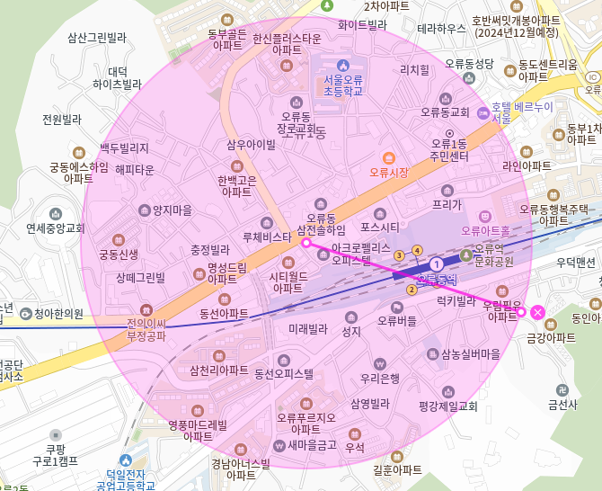오류동역 월주차_3번출구 도보 2분거리 전일제 단일주차장