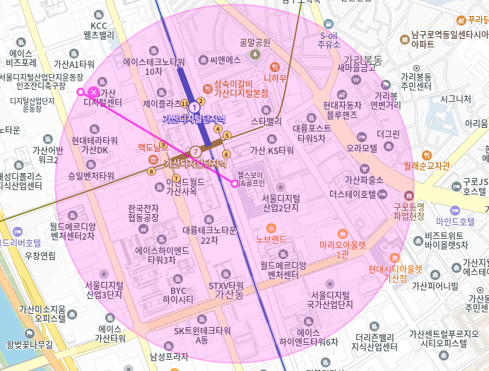 가산디지털단지역 월주차_6번 출구까지 도보 1분거리 초역세권 단일주차장 서둘러 예약하세요