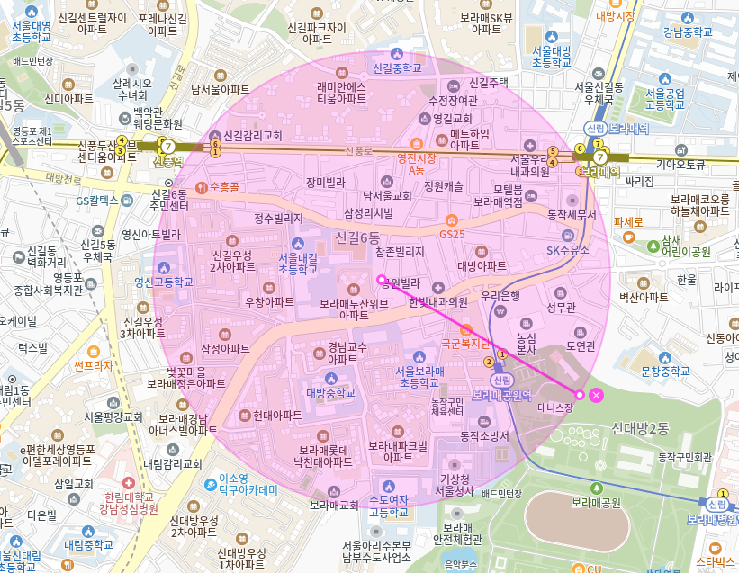 보라매공원역 월주차_ 인근 주차장중 역과 제일 가까운 주차장