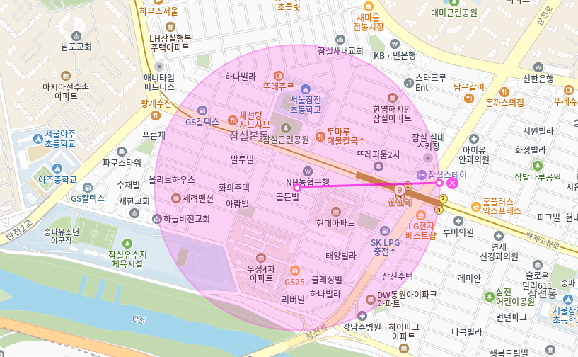잠실 월주차 _ 삼전역에서 4분! 자주식 빈자리 단일주차장