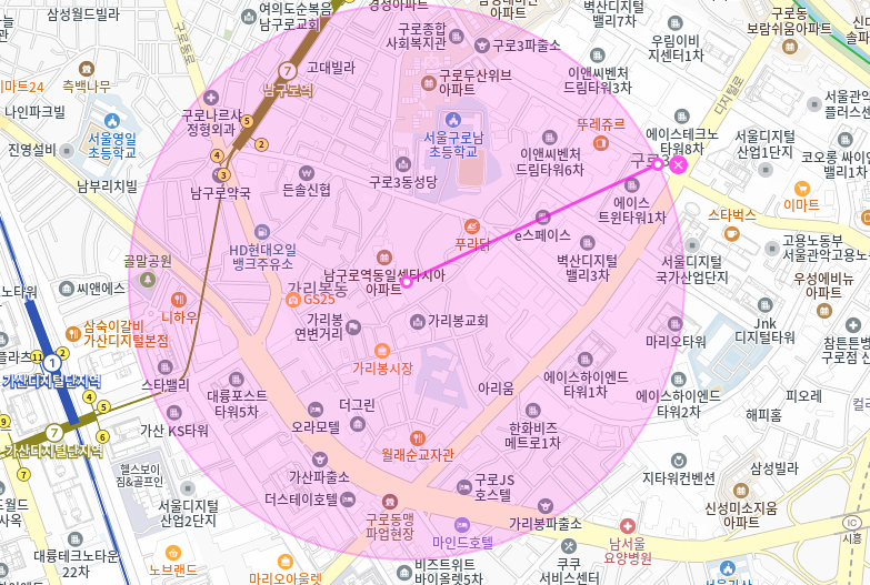 가리봉동 월주차_남구로역 2번출구 도보 5분거리 역세권 월주차장