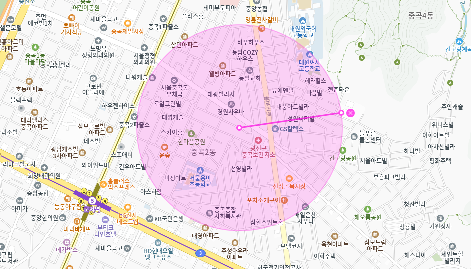 중곡동 월주차 _ 전일제/자주식/지정석/단일주차