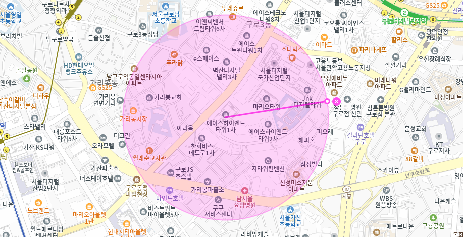 구로디지털단지 월주차 _ 출퇴근/직장인/주차장/