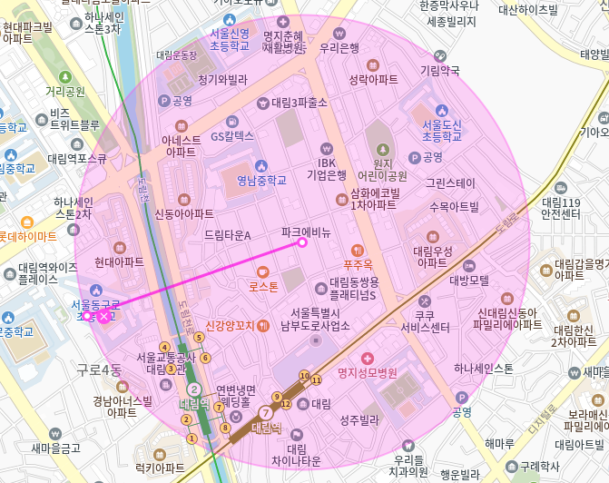 대림동 월주차_대림역 5번출구 도보 4분 거리 월주차장