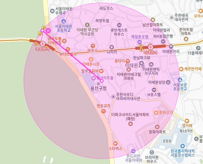 용산 월주차_녹사평역 이태원역 더블 역세권 전일제 월주차장 가져가세요