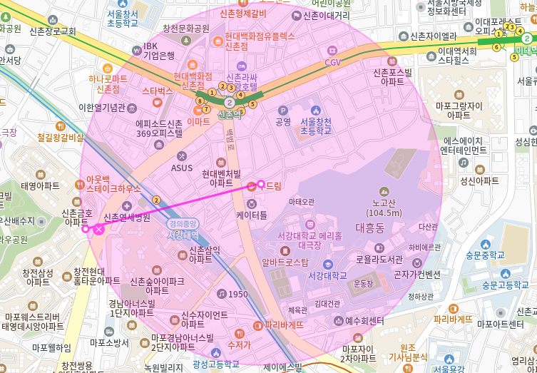 신촌역 월주차_6번출구 도보 3분거리 자주식 주차장