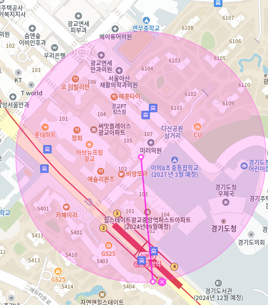 광교중앙역 월주차 / 광교중앙역 3번출구 도보4분, 단일주차장