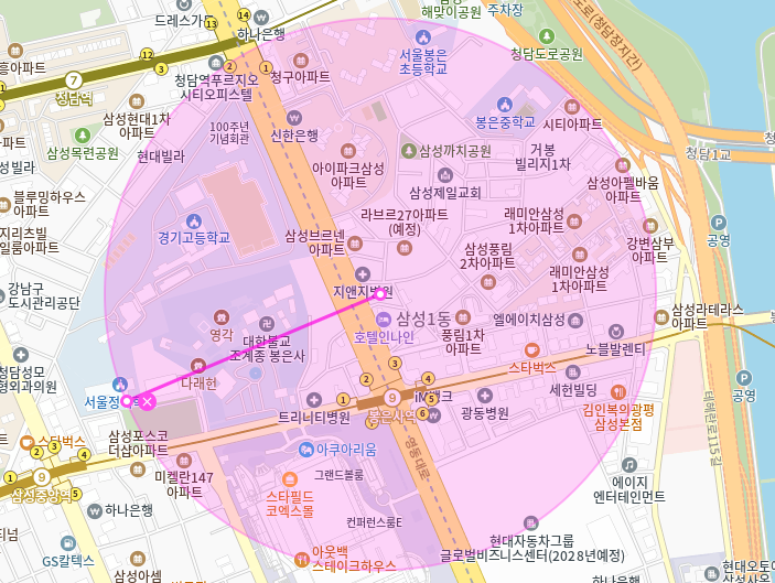 청담역 월주차_청담역 봉은사역 더블역세권 자주식/지정석/단일주차장