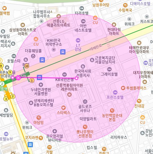 선릉역 월주차 / 선릉역 1번출구 도보2분, 기계식 단일주차장
