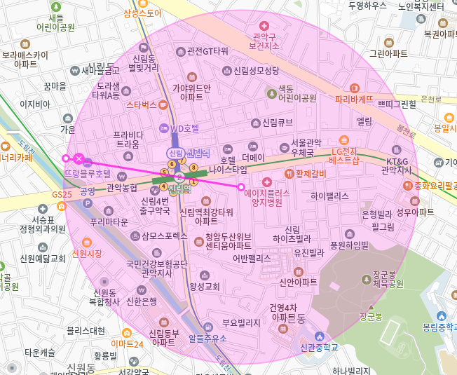 신림역 월주차_1번출구 도보 2분 전일제 24시 주차장